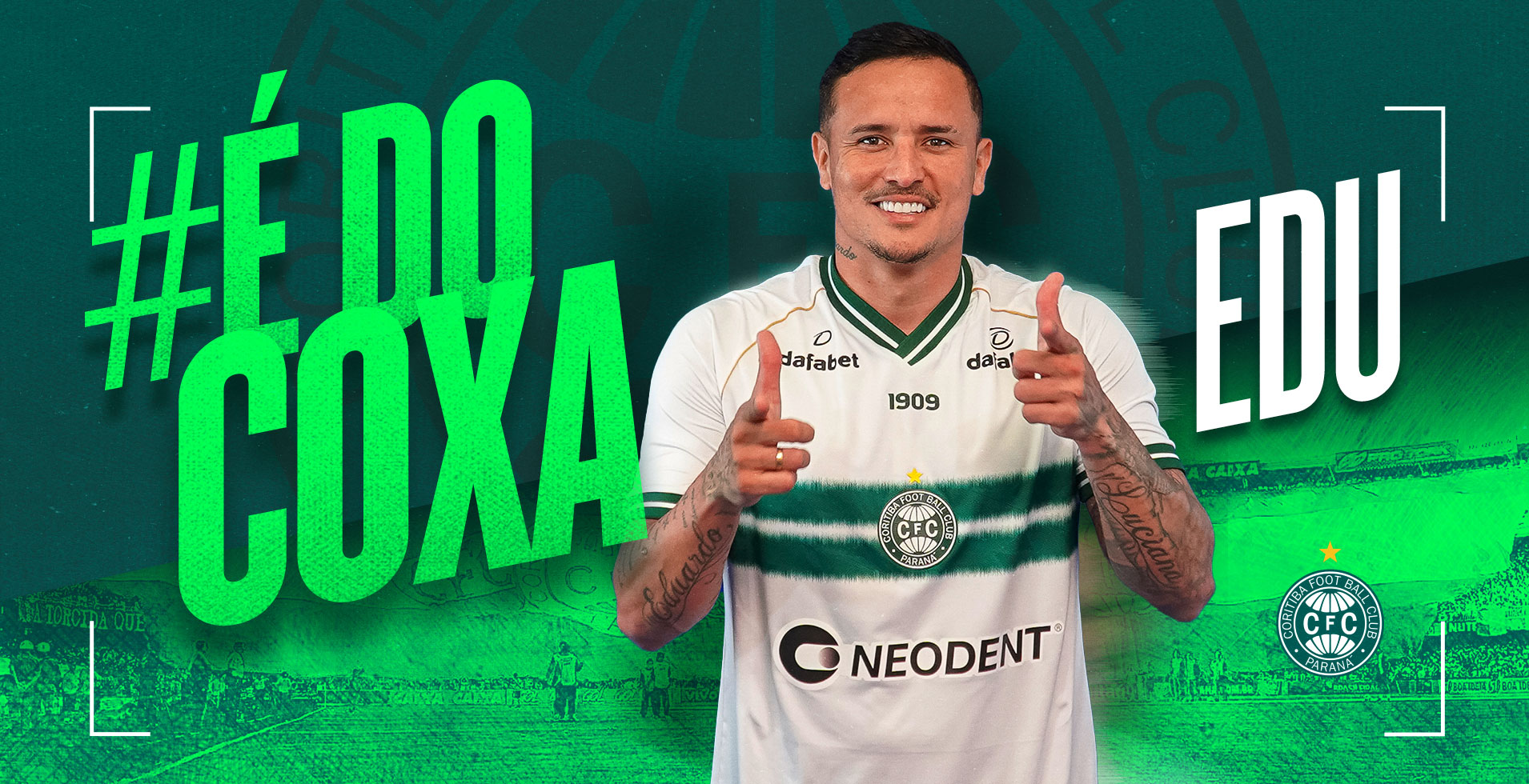 Edu  anunciado como novo jogador do Coritiba