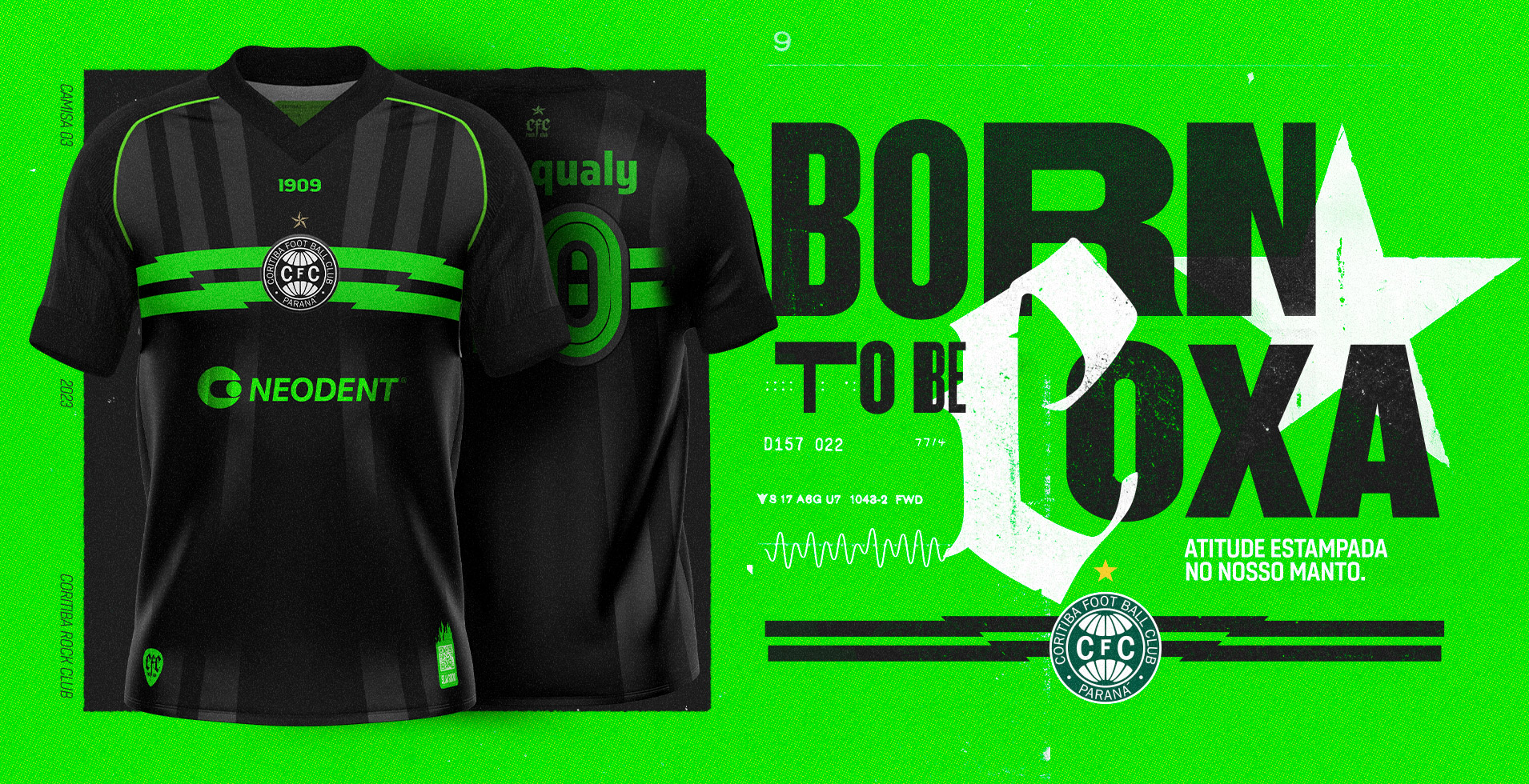 Coritiba lana camisa rock'n'roll 