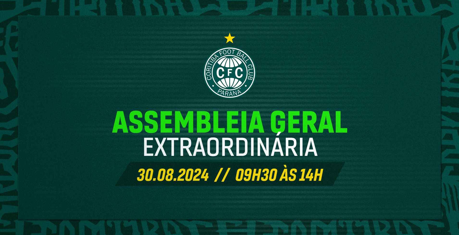 Coritiba convoca Assembleia Geral Extraordinria de scios