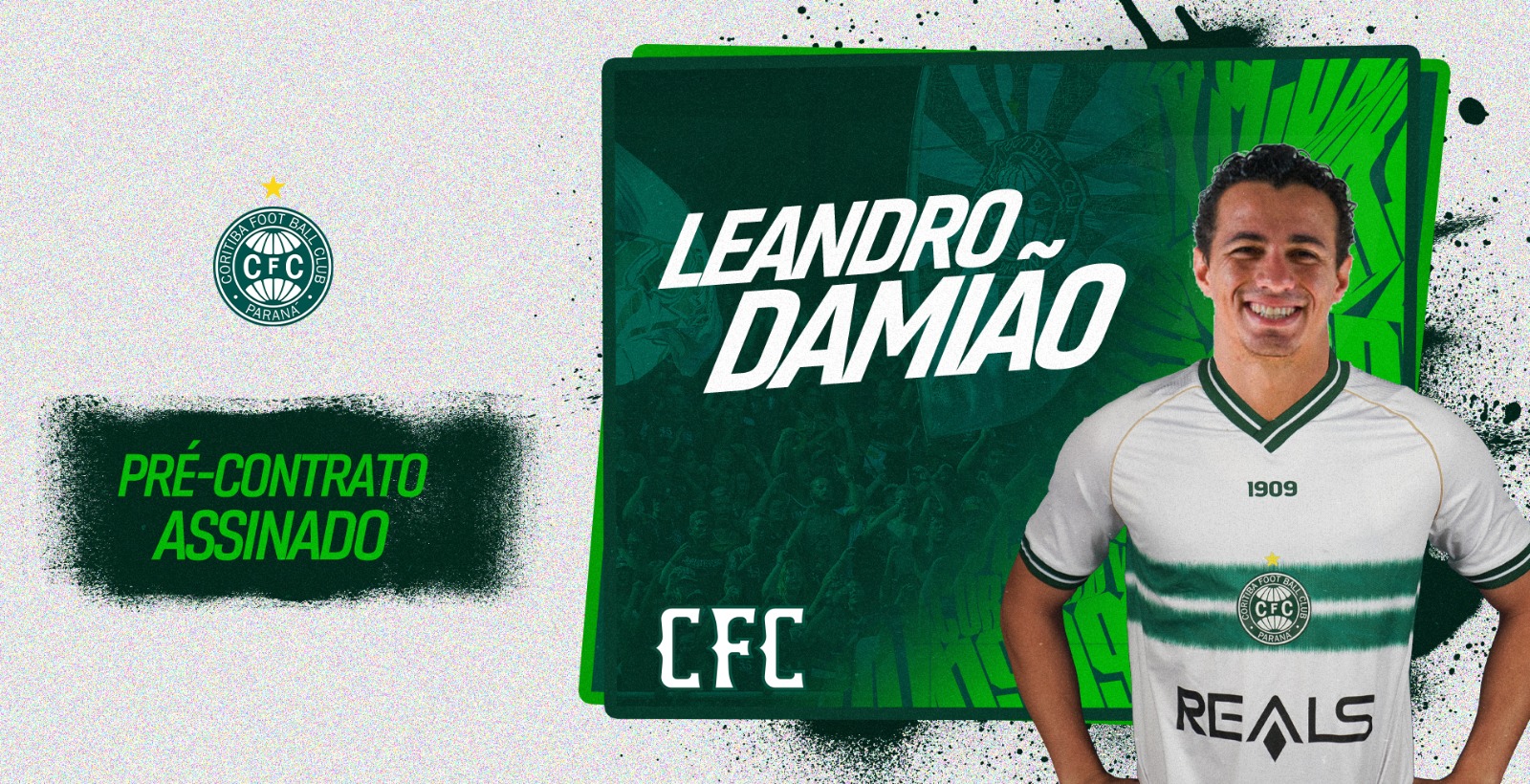 Leandro Damio assina pr-contrato com o Coritiba