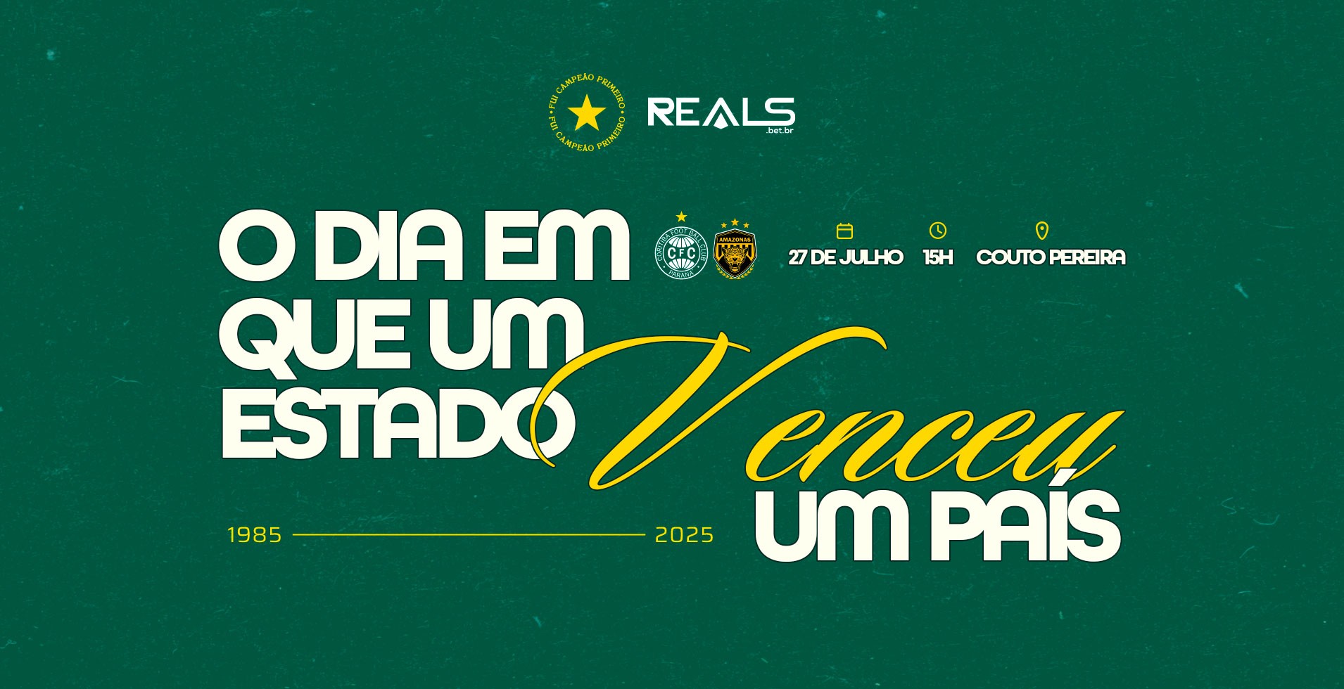 Coritiba e Reals prestam homenagem aos campees brasileiros de 1985    