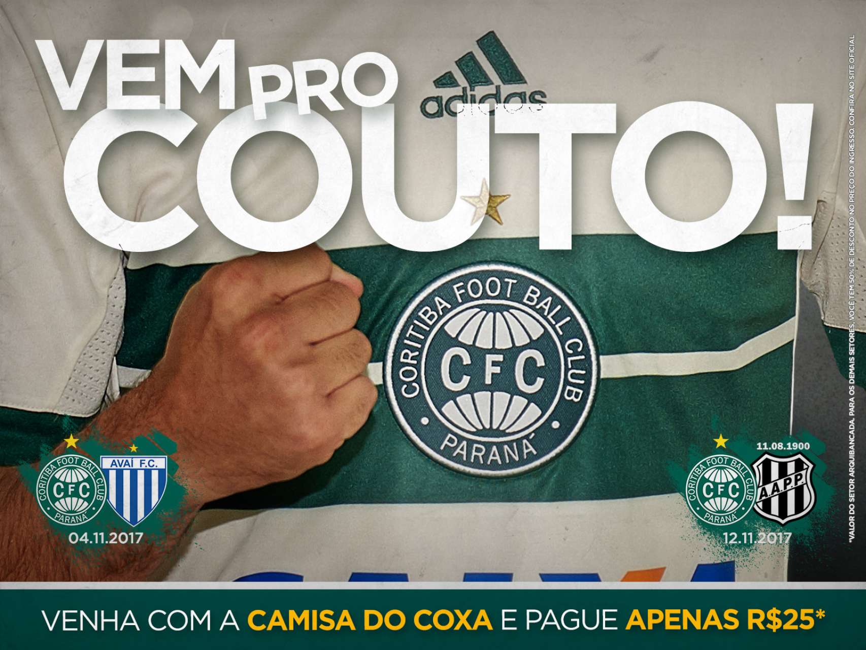 Camisa do Coxa = Meia entrada!