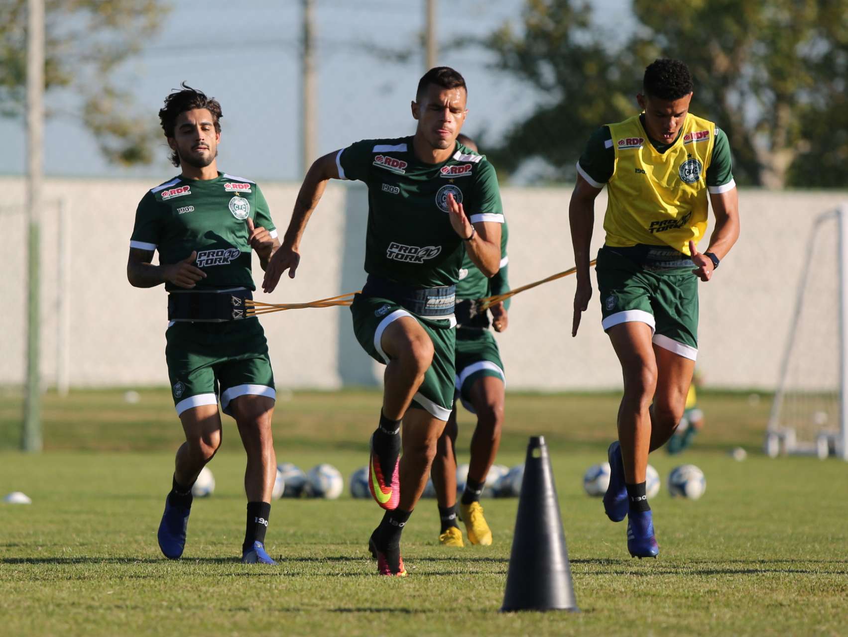 Imagens do treino do Coritiba