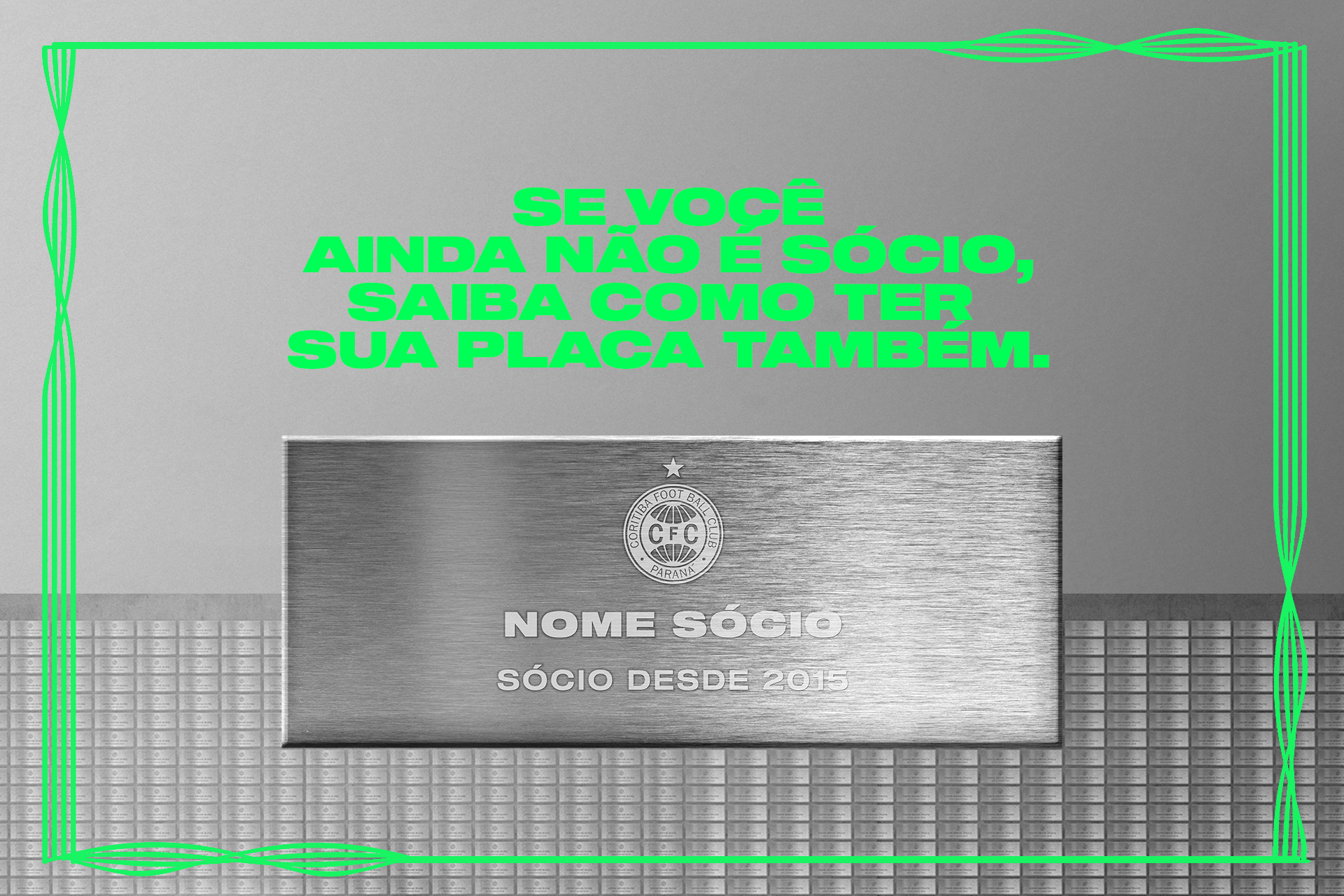 Garanta sua placa na galeria de scios 