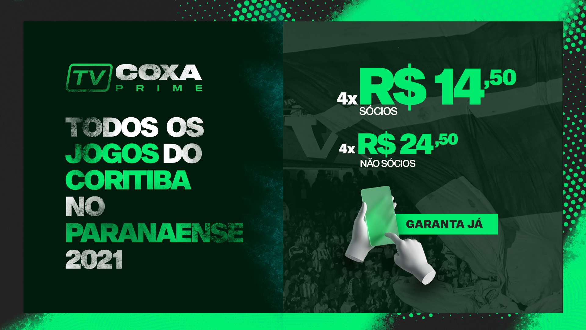 Jogo do Verdo  na TV Coxa Prime! 