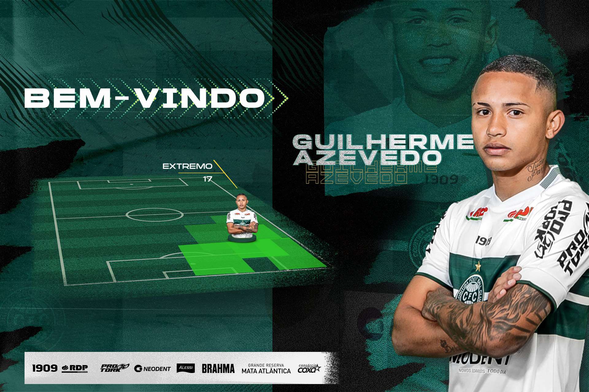 Guilherme Azevedo chega ao Coritiba