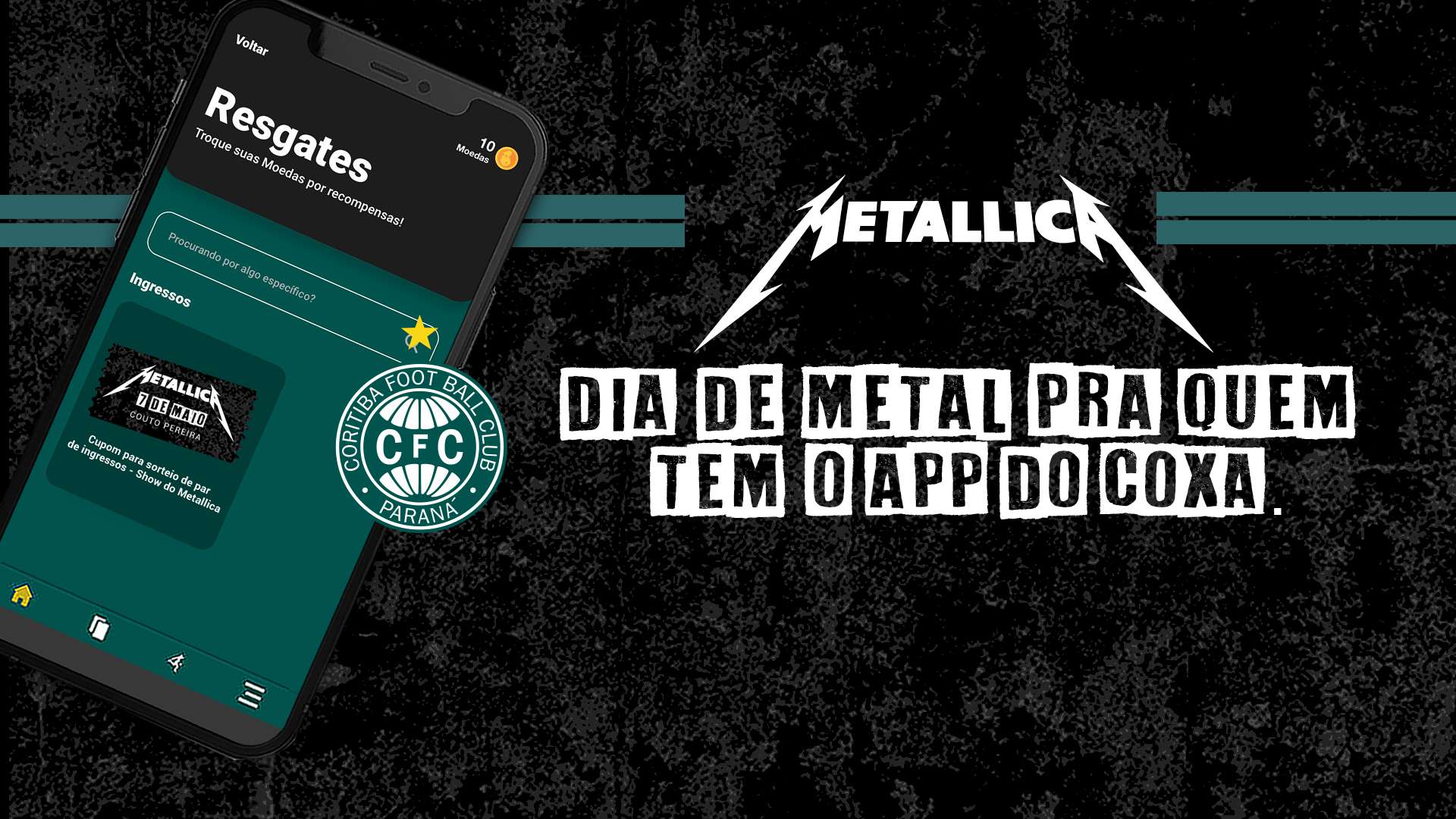 Participe do sorteio para o show do Metallica no Couto
