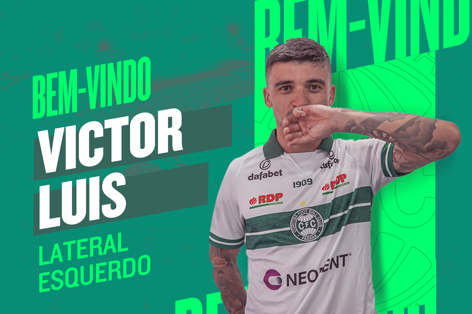 Coritiba anuncia a contratao do lateral-esquerdo Victor Luis
